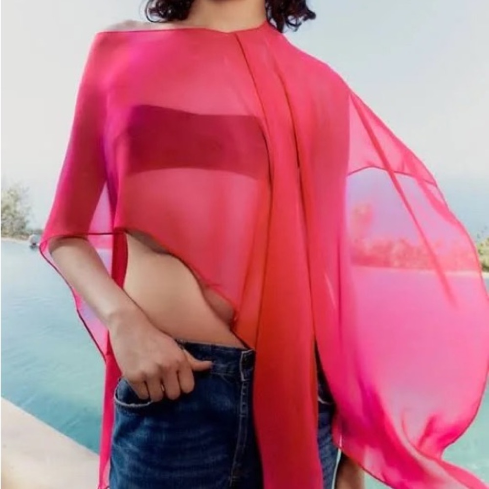 Custom Made Chiffon Cape In Plus Size - Many Colo… - image 1